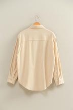 RELAXED FIT CORDUROY BUTTON UP