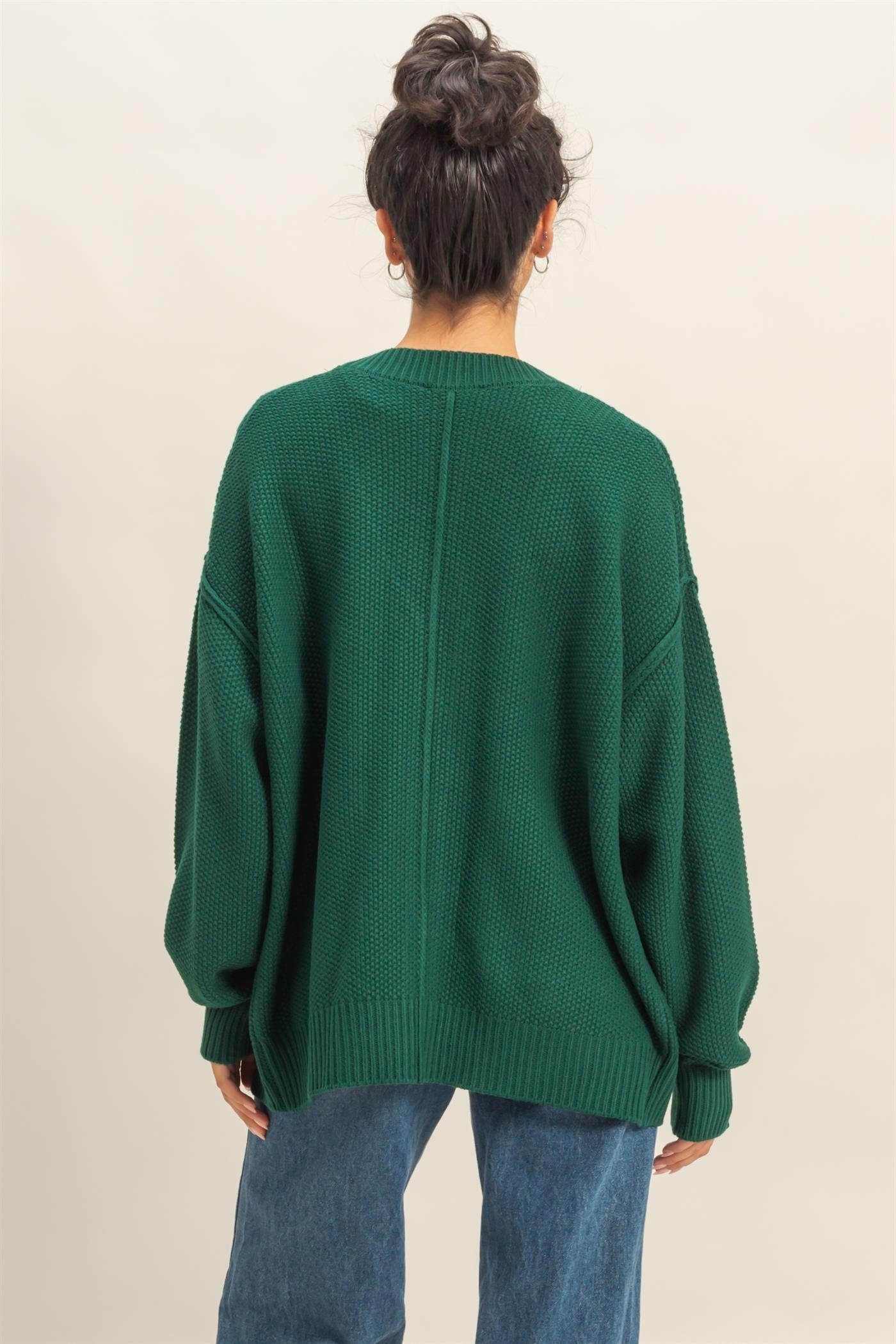 OVERSIZED CHIC BUTTON CARDIGAN