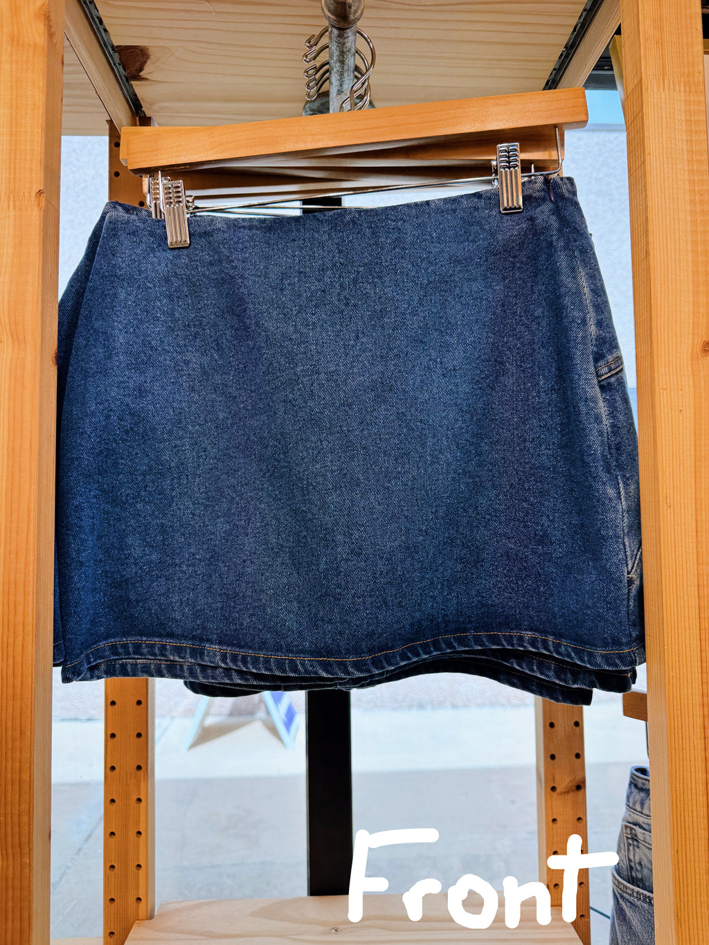 REACH FOR THE STARS DENIM MINI SKIRT