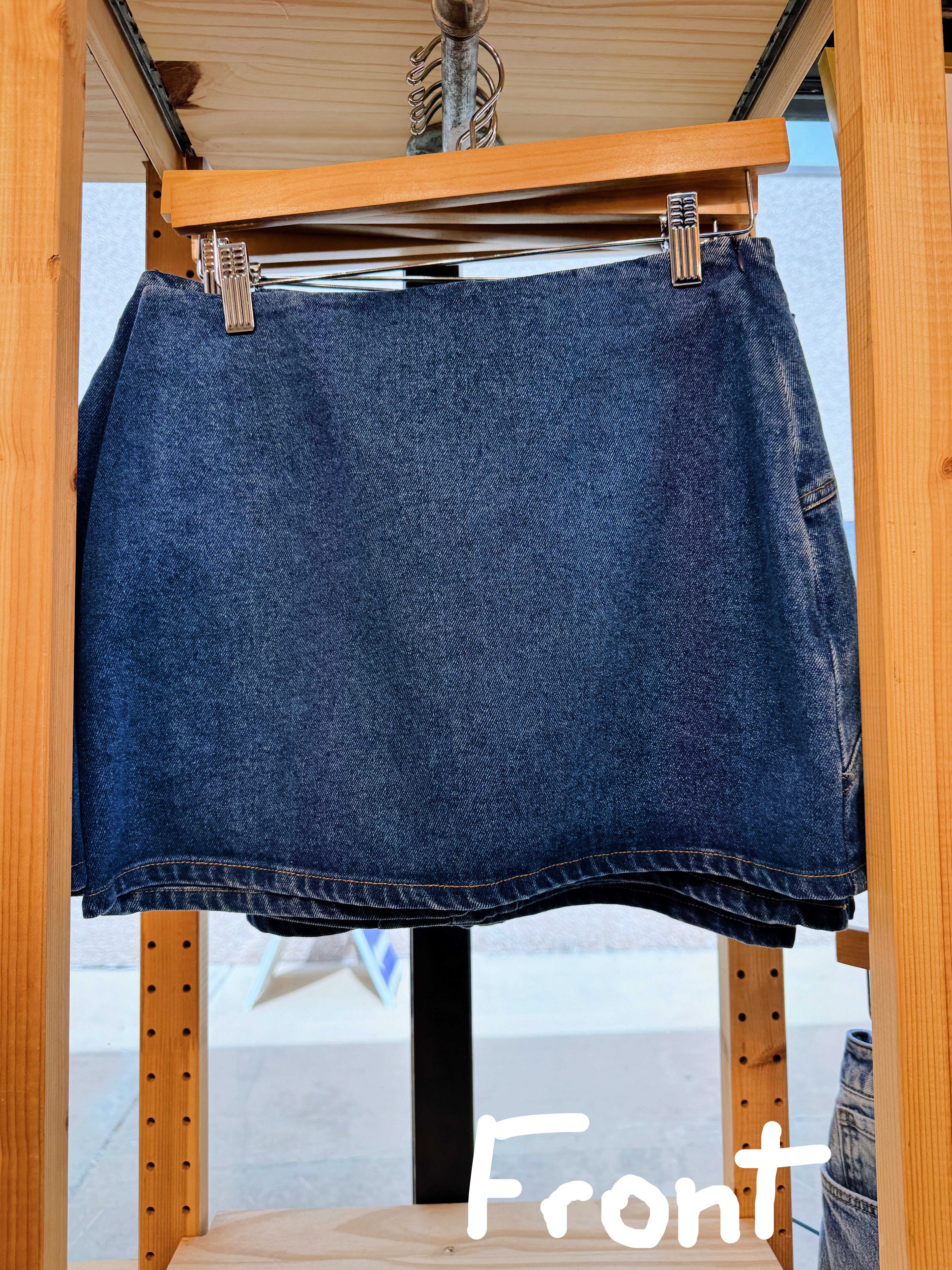 REACH FOR THE STARS DENIM MINI SKIRT