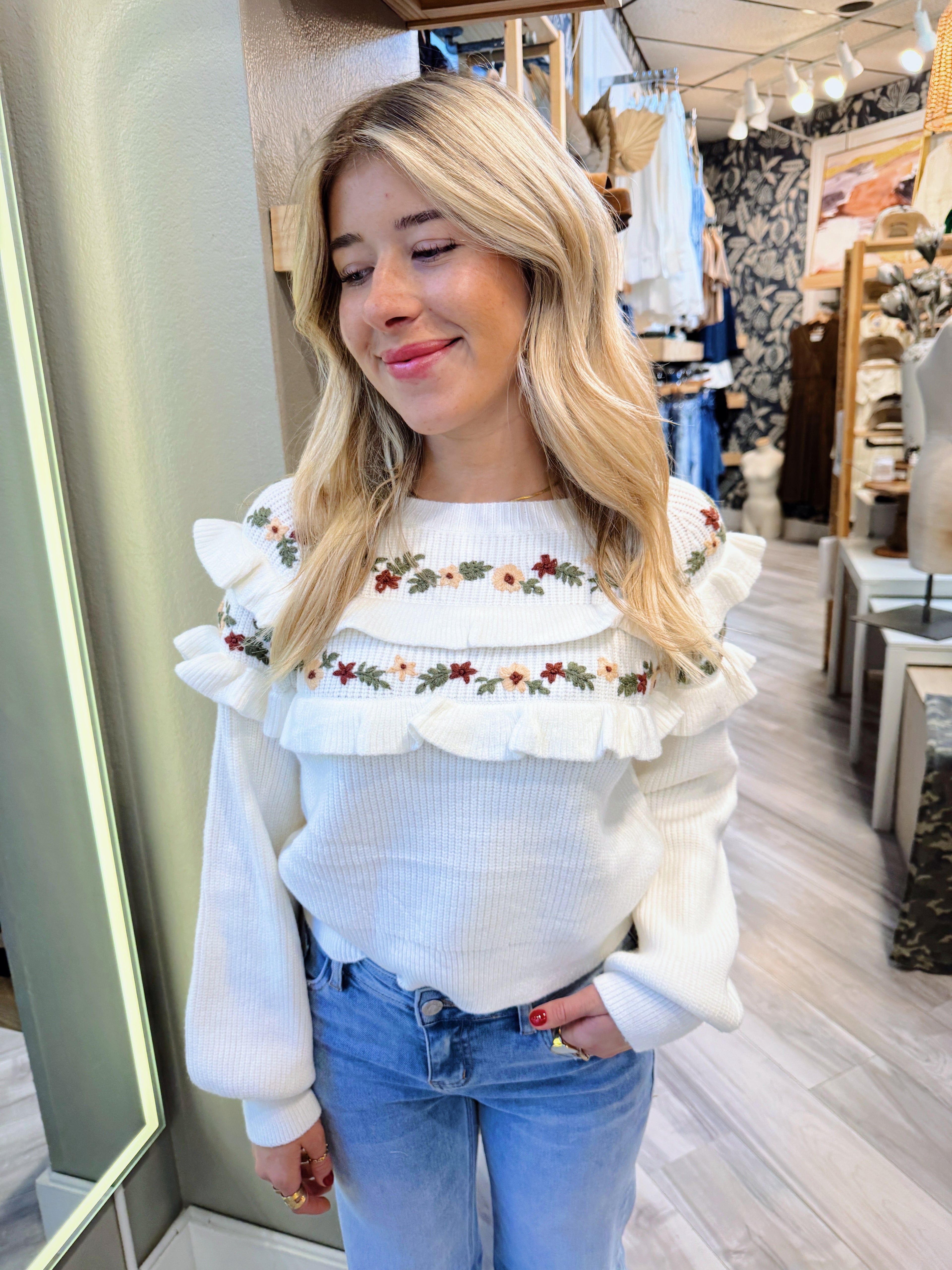 EMBROIDERED SWEATER