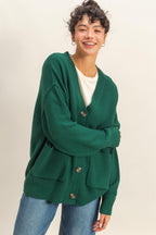 OVERSIZED CHIC BUTTON CARDIGAN