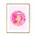 SINGLE PINK DISCO PRINT (PINK/YELLOW) 8X10