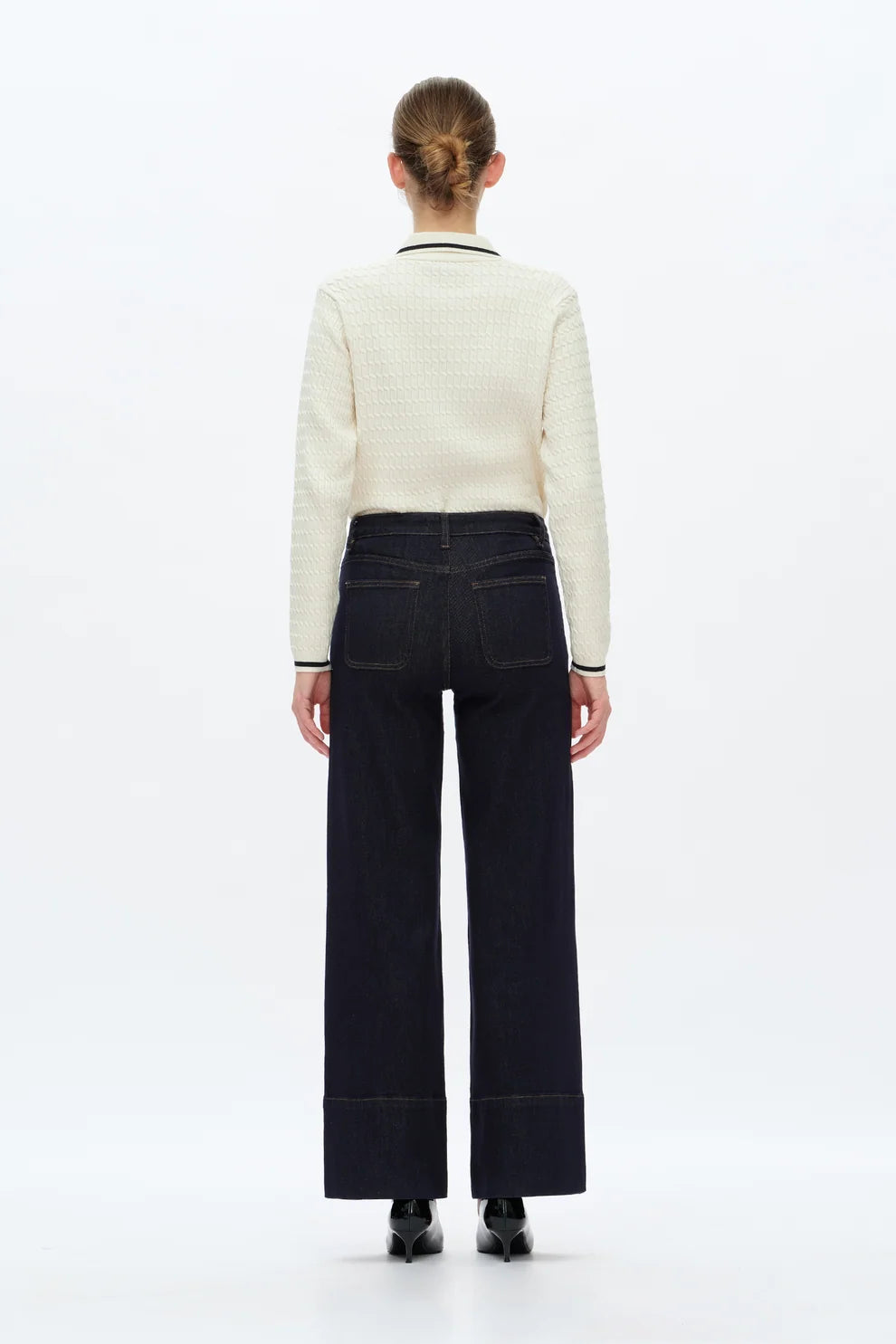 BAYEAS KATIA MID RISE WIDE LEG JEAN (RINSE WASH)