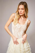 LACE SCOOP NECK BODYSUIT