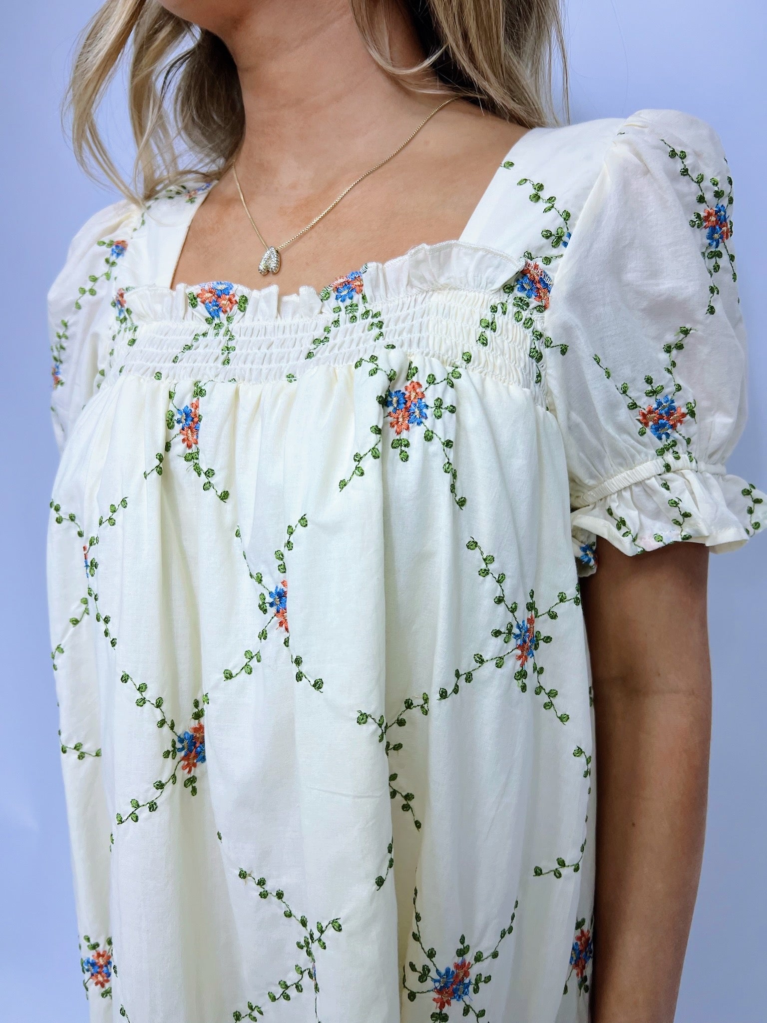 EMBROIDERED DRESS