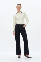 BAYEAS KATIA MID RISE WIDE LEG JEAN (RINSE WASH)