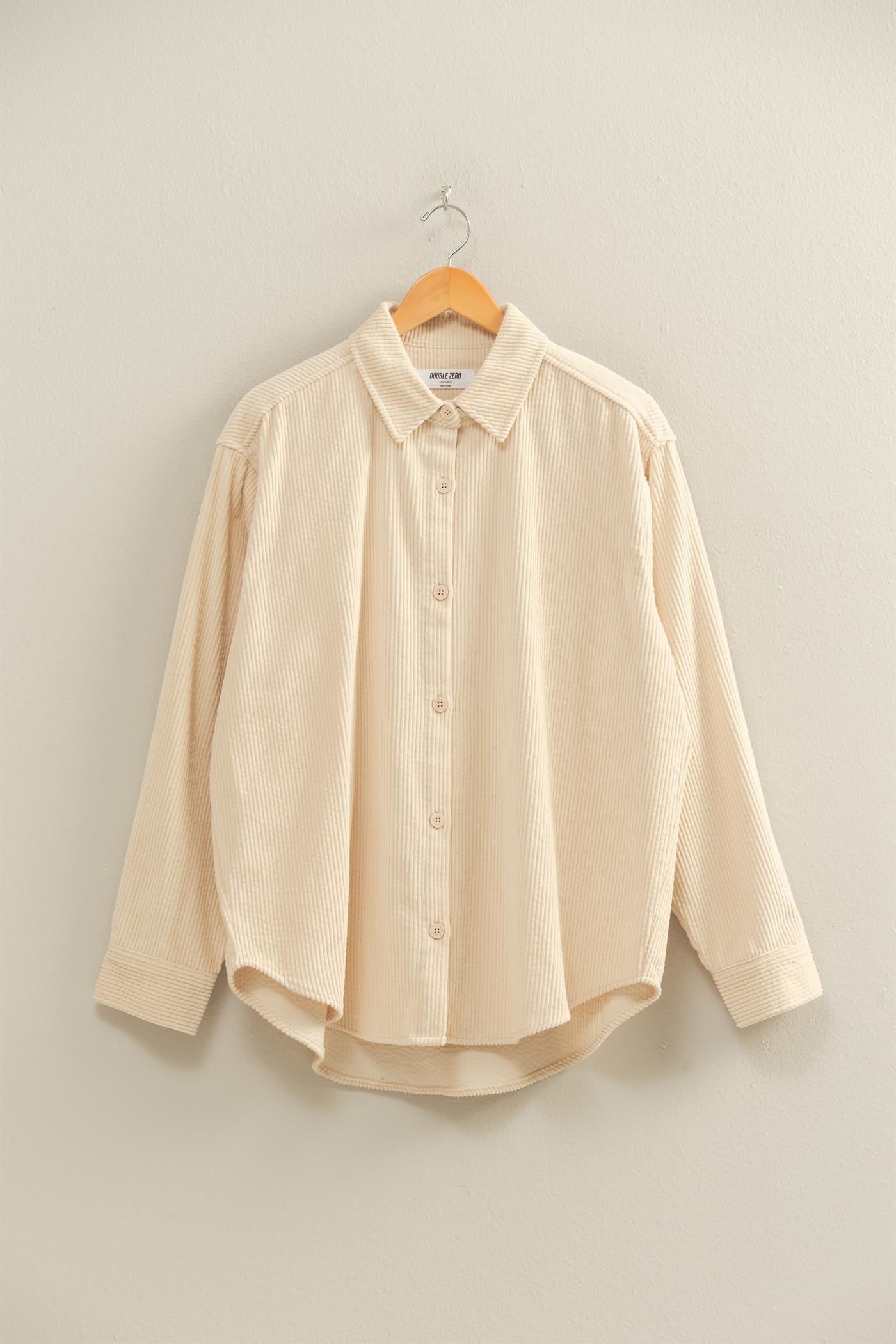 RELAXED FIT CORDUROY BUTTON UP