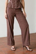 ESPRESSO PIPING DETAIL PANT