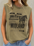 OFF TO MARFA GREEN BOXY TEE
