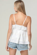 LACEY SPAGHETTI STRAP VNECK TOP