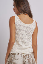 CHARM LACE POINTELLE LACE TANK