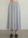 STEEL GREY PALAZZO FLOWLY PANT