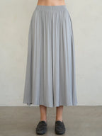 STEEL GREY PALAZZO FLOWLY PANT