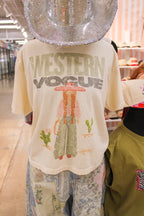 COWGIRL KAKI GRAPHIC TEE