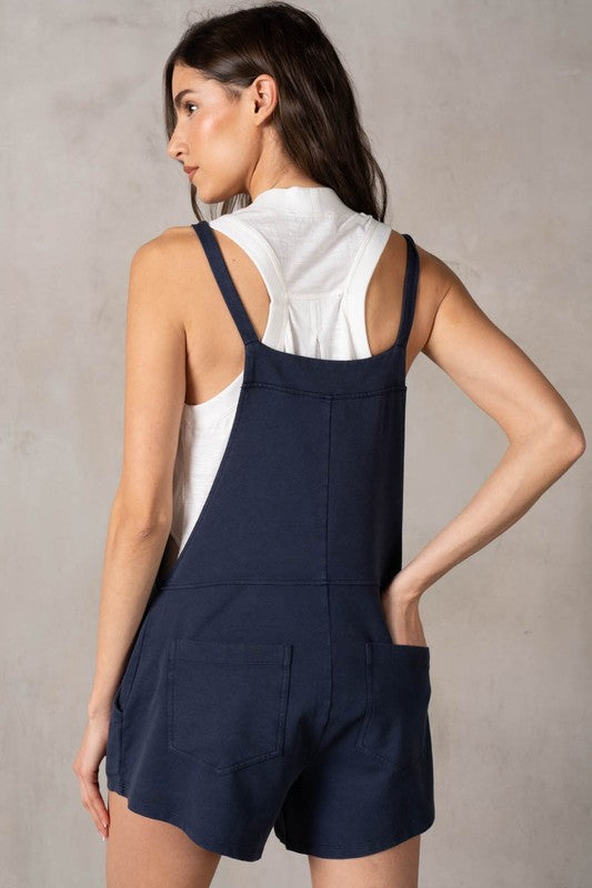 NAVY ADJUSTABLE ROMPER