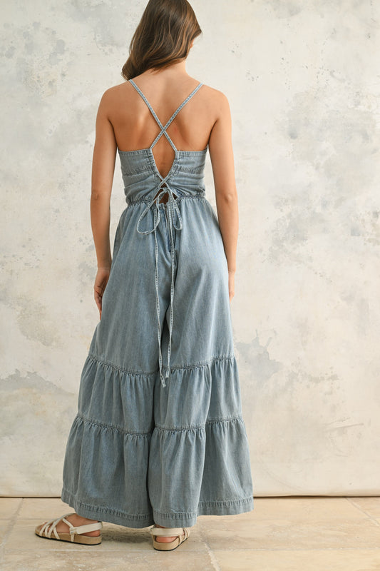 CHAMBRAY JUMPSUIT