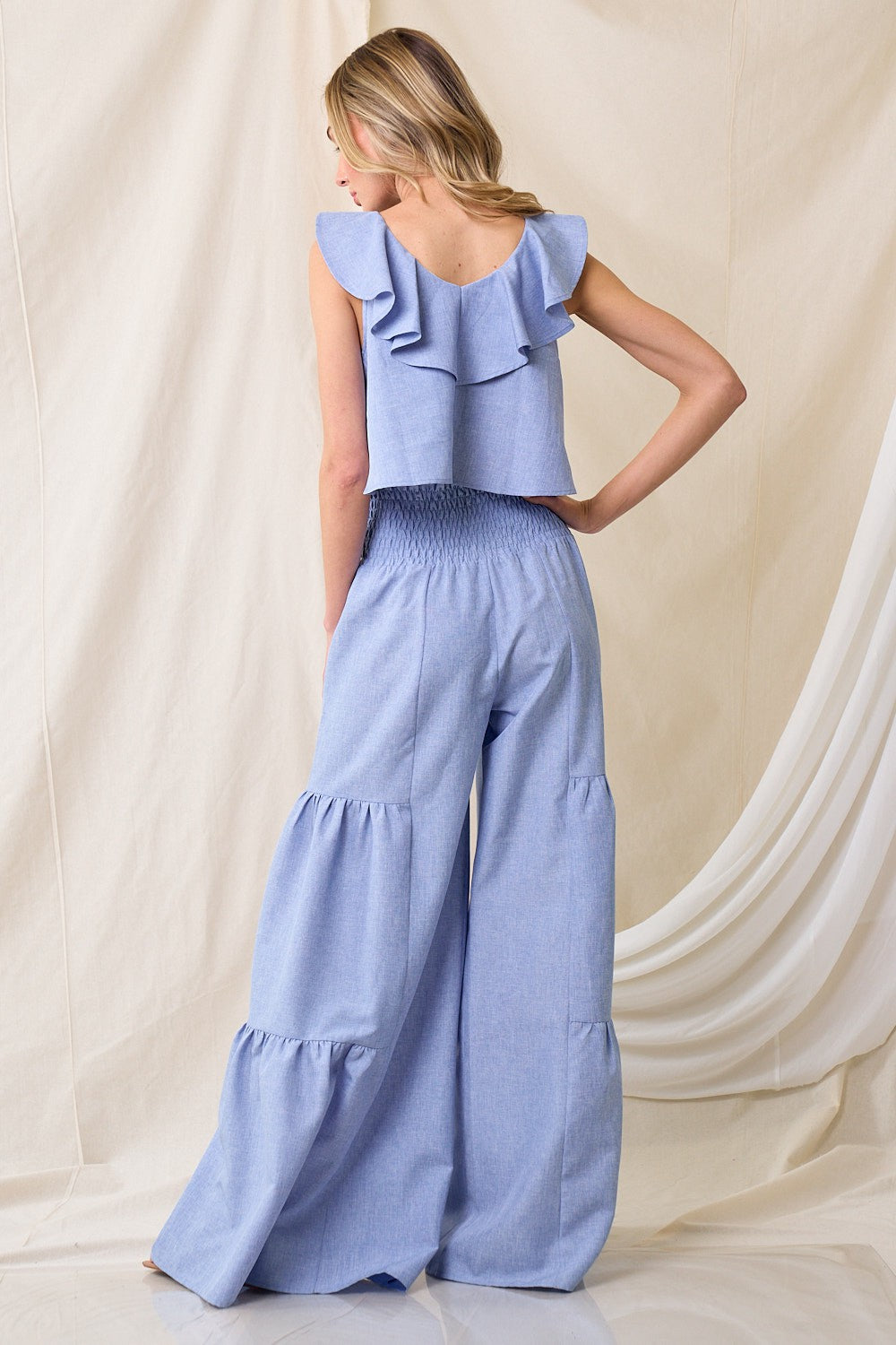 TIERED BLUE PANT
