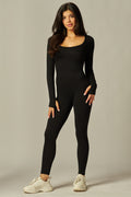 FITTED SLEEVE LONG SLEEVE JUMPSUIT