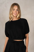 BLACK NEOPRENE TOP