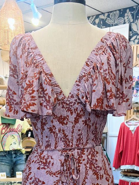 PINK BLOOM SMOCK TOP