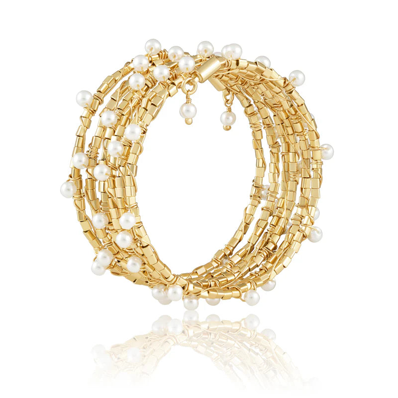 SAHIRA BLAKE PEARL WRAP BRACELET