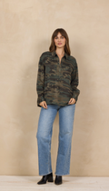 FOREST CAMO TENCEL QUARTER ZIP