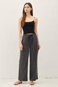 CHARCOAL TENCEL PANTS