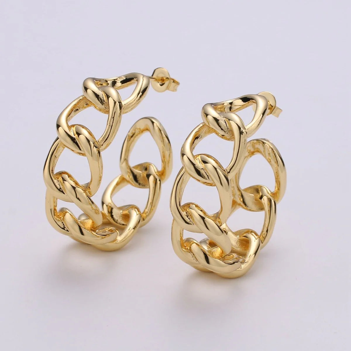 CHUNKY GOLD HOOPS