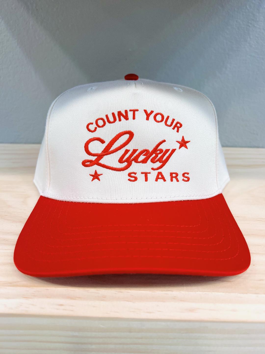 COUNT YOUR LUCK STARS TRUCKER HAT