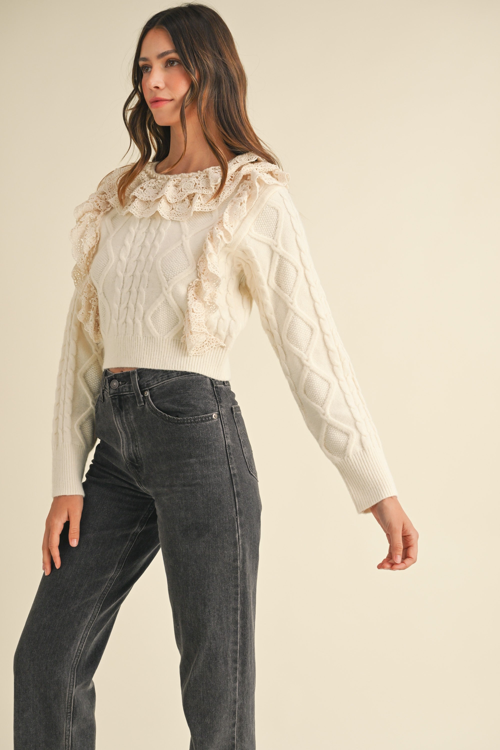 LACE CROCHET SWEATER