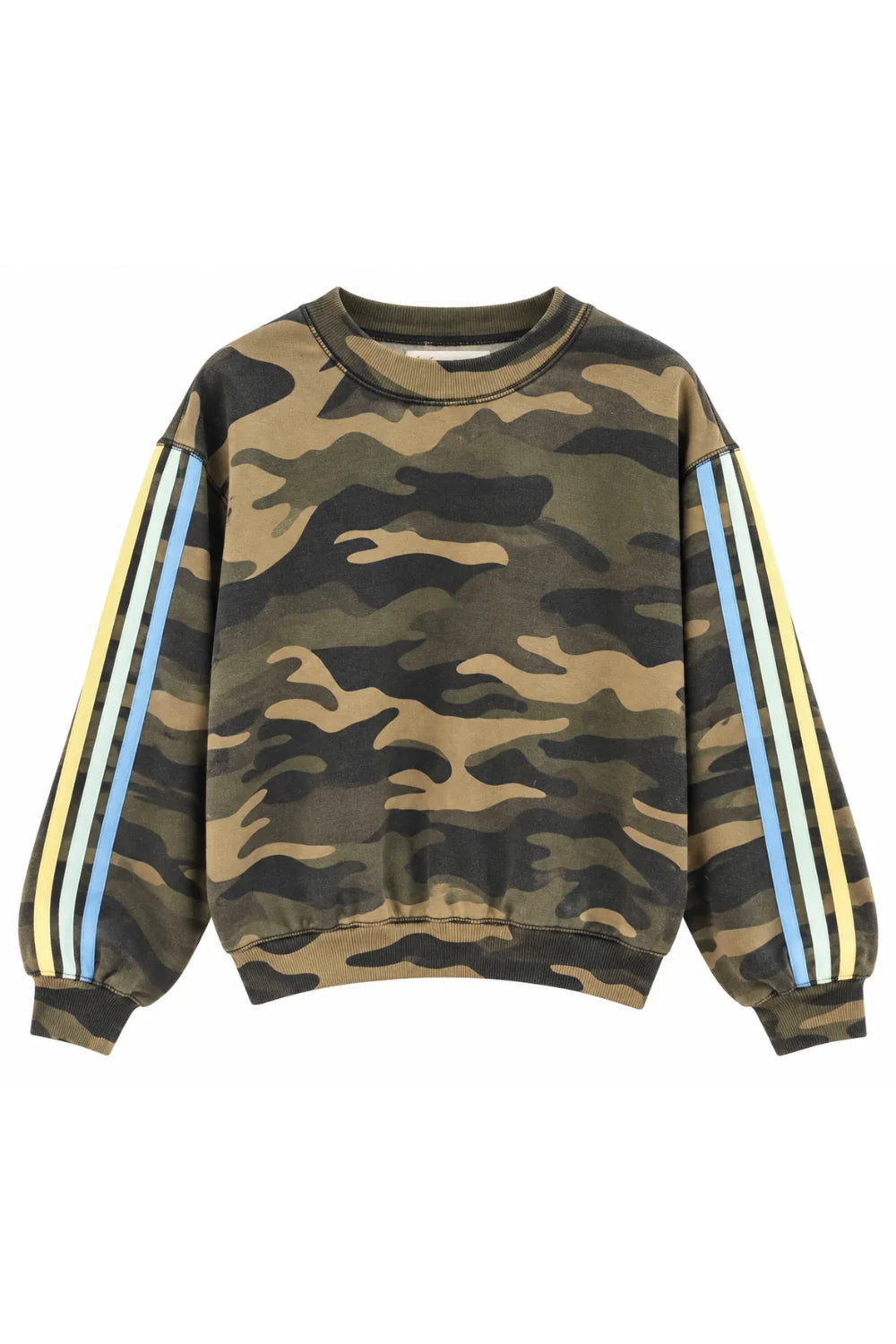 ALPINE CAMO CREWNECK W/ TWILL STRIPES