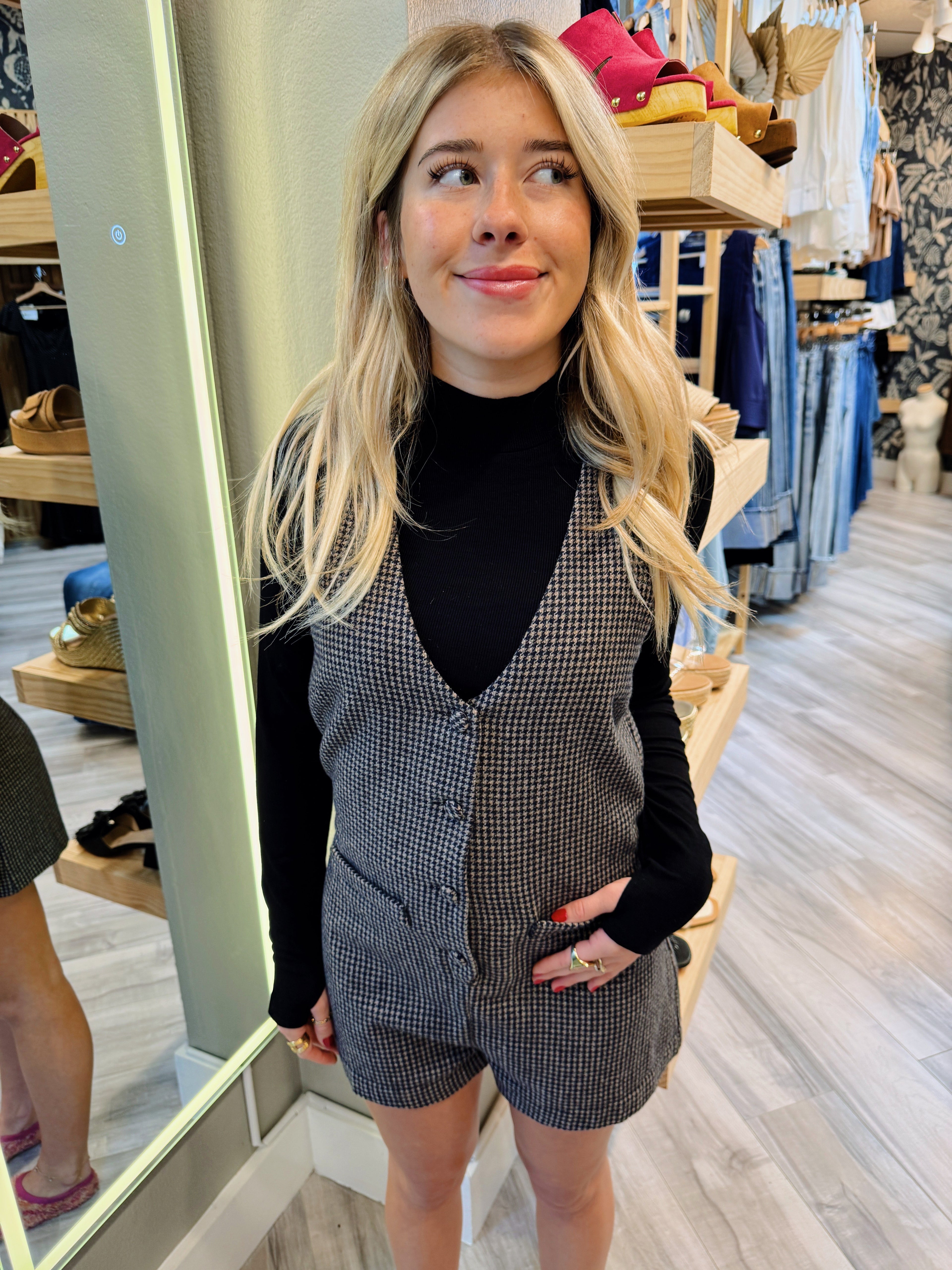 DARK FALL DAY V-NECK ROMPER