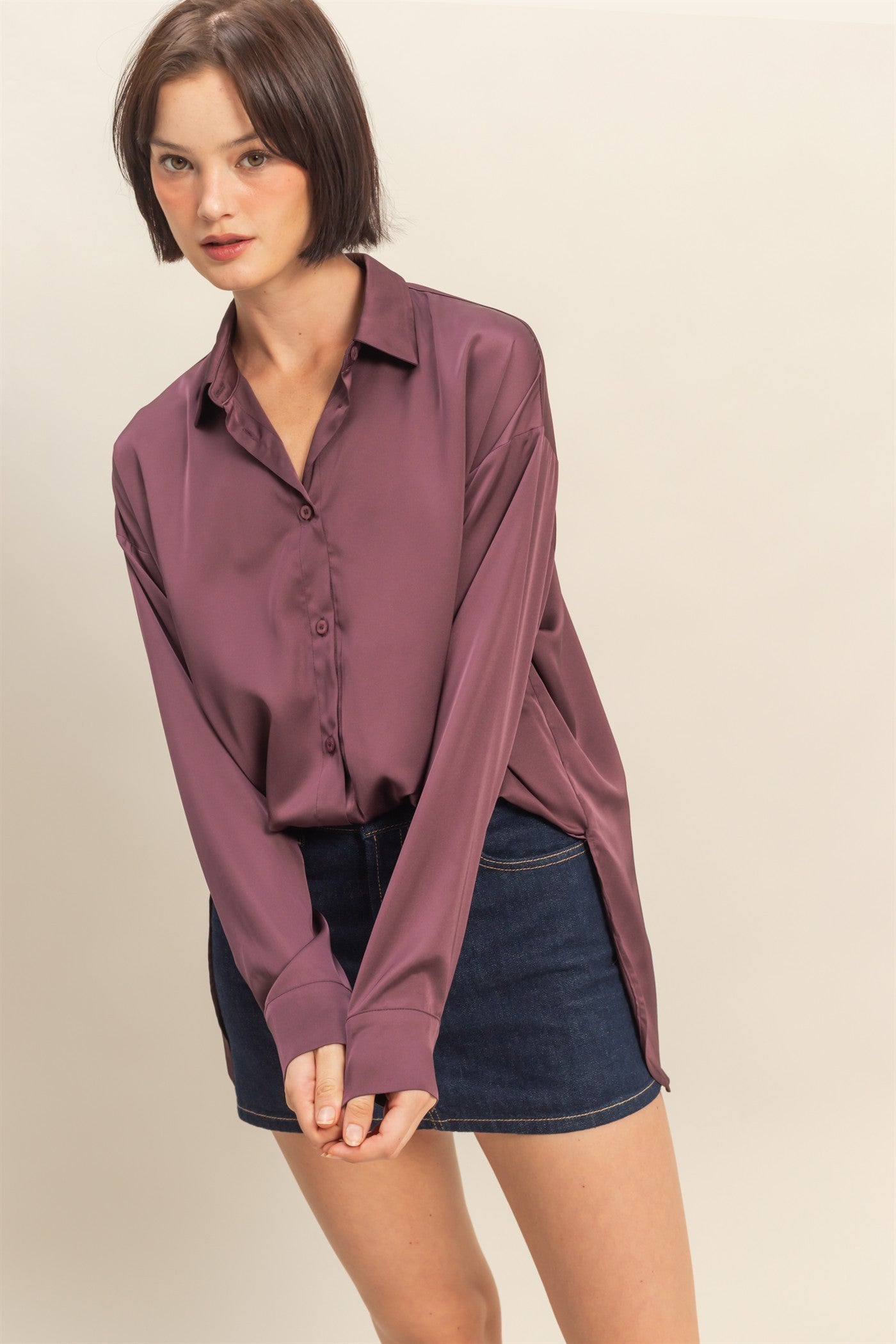 LONG SLEEVE BUTTON UP