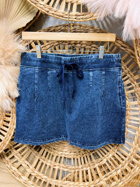 DENIM MINI SKORT