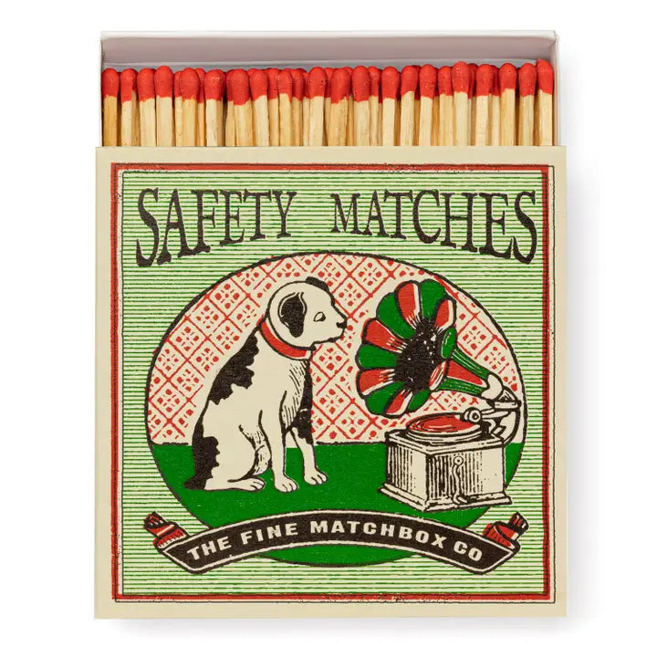 SAFETY MATCHES DOG AND GRAMAPHONE