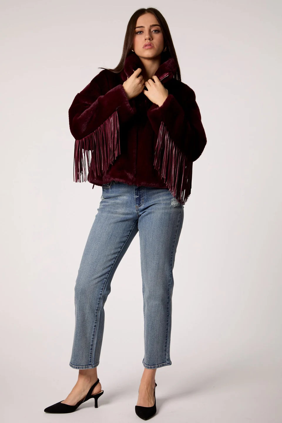 DANCING IN THE MOONLIGHT JACKET IN MERLOT