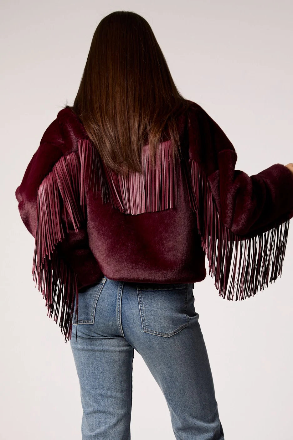 DANCING IN THE MOONLIGHT JACKET IN MERLOT