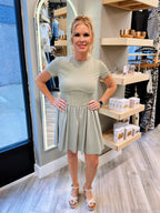 CORSET SAGE TEE MINI DRESS