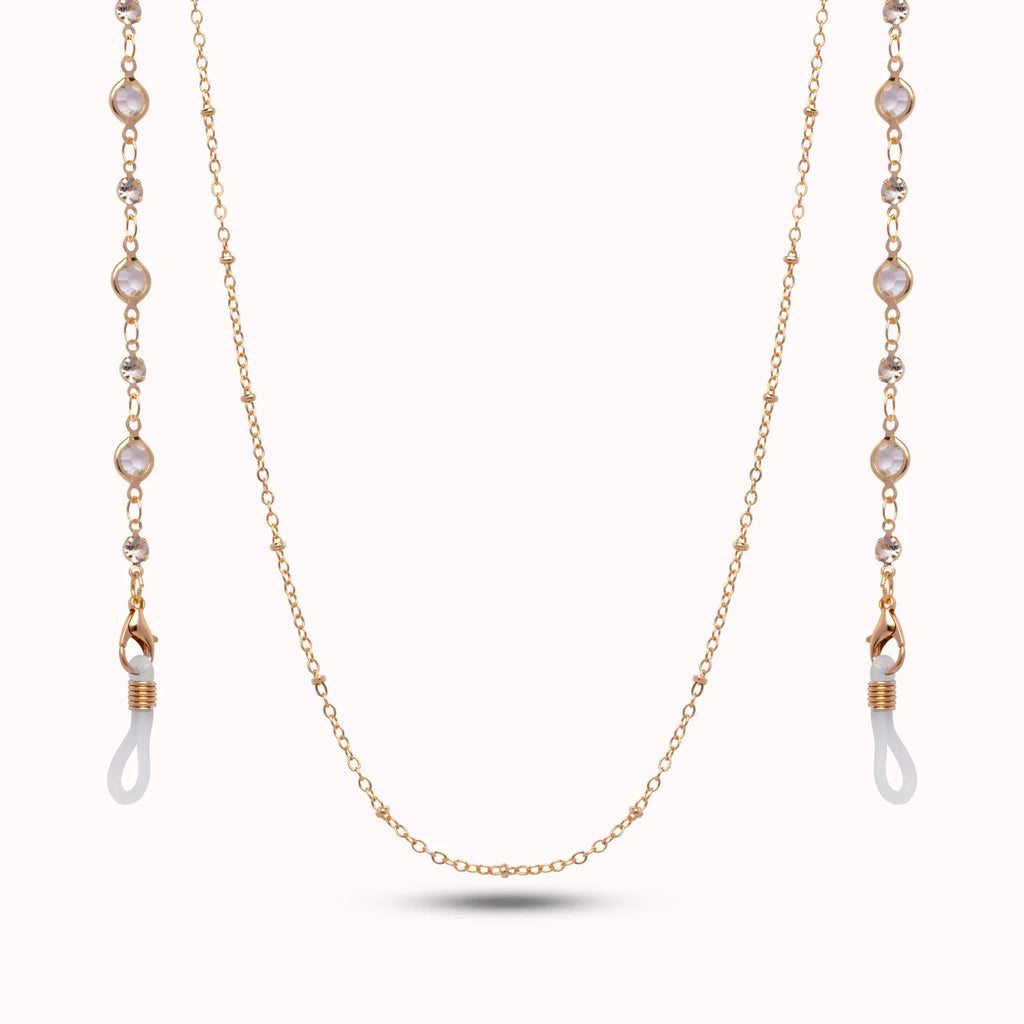 DAX GOLD CRYSTAL EYEWEAR CHAIN