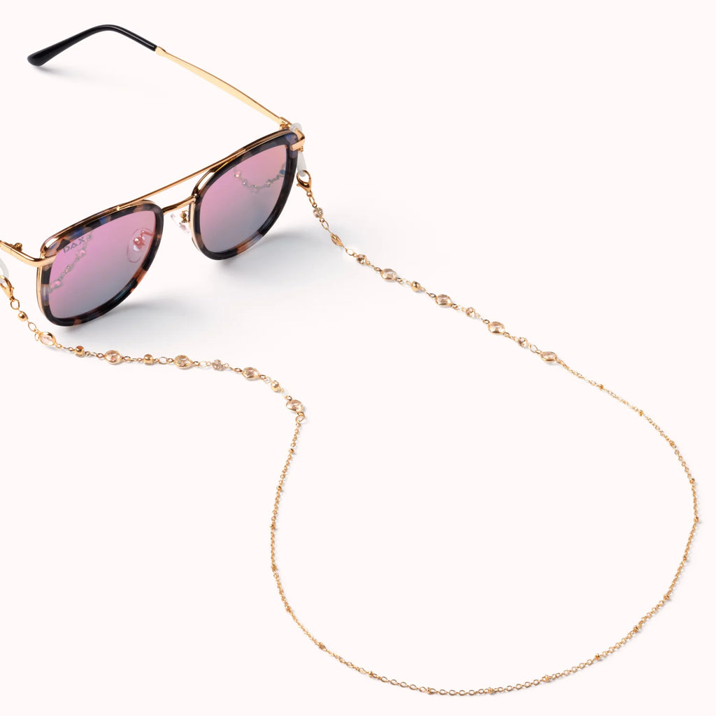 DAX GOLD CRYSTAL EYEWEAR CHAIN