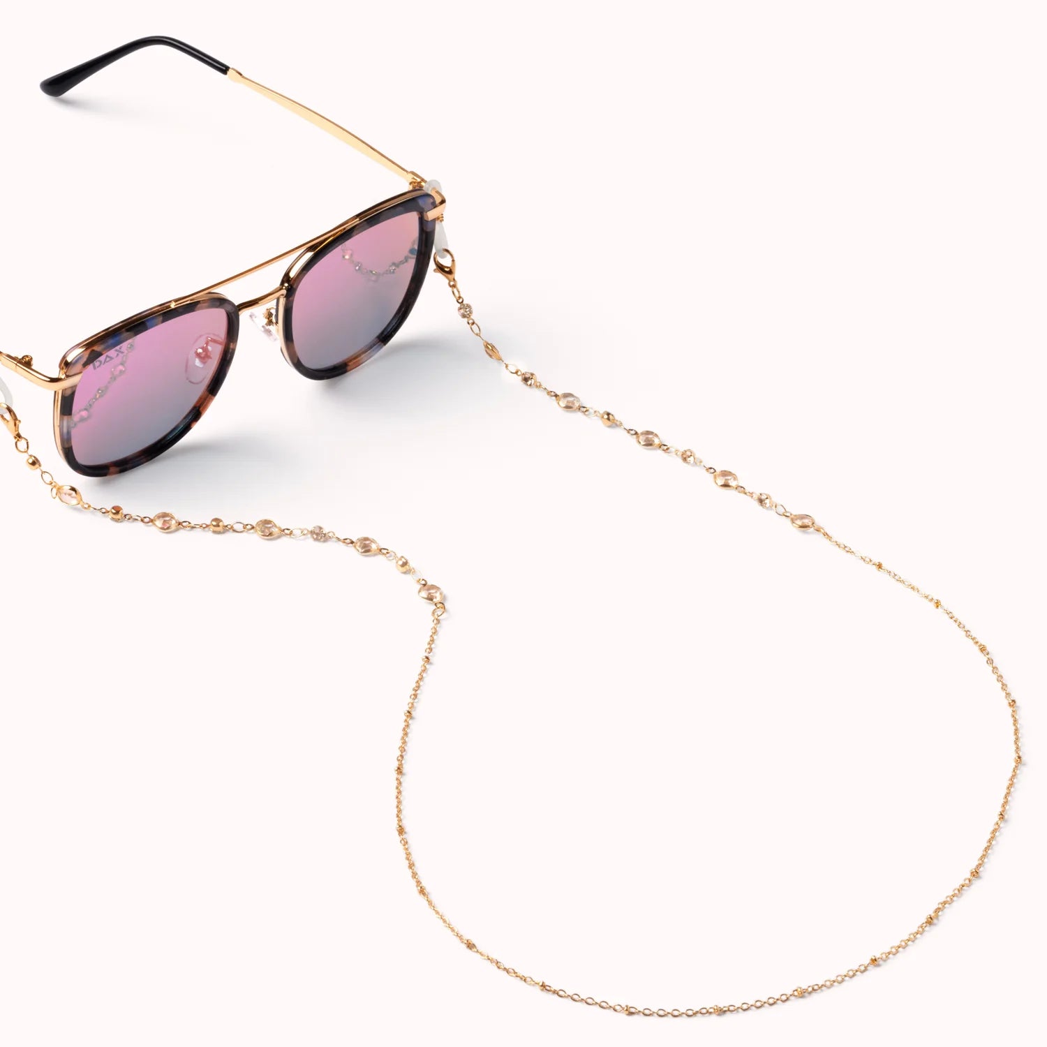 DAX GOLD CRYSTAL EYEWEAR CHAIN