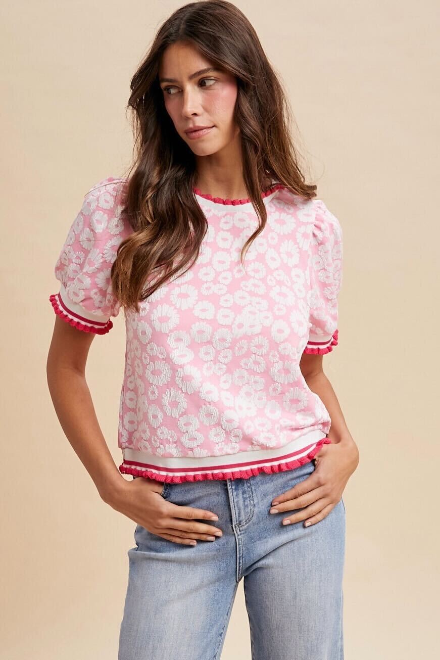 FLOWER KNIT TOP