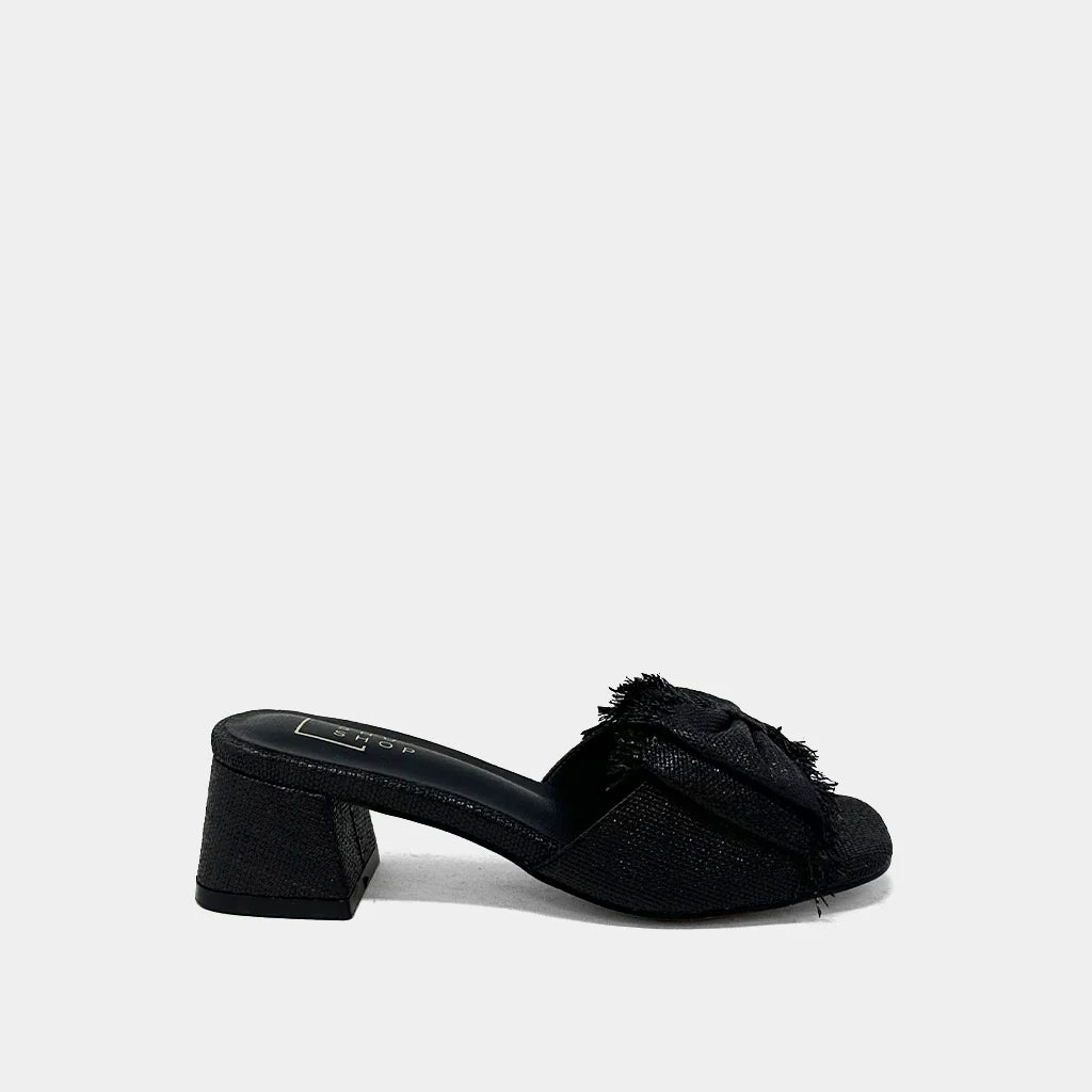FRANSECA BLACK HEEL SANDAL