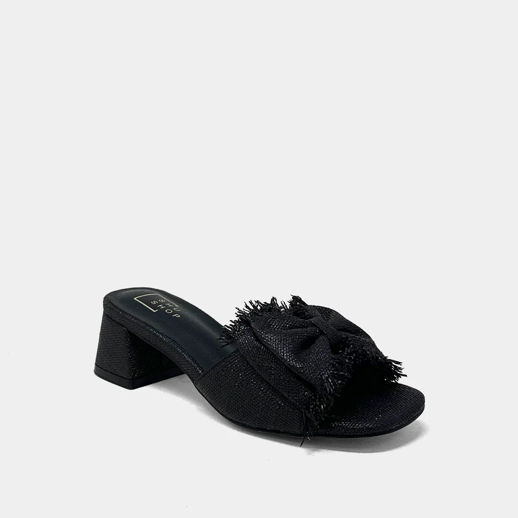 FRANSECA BLACK HEEL SANDAL