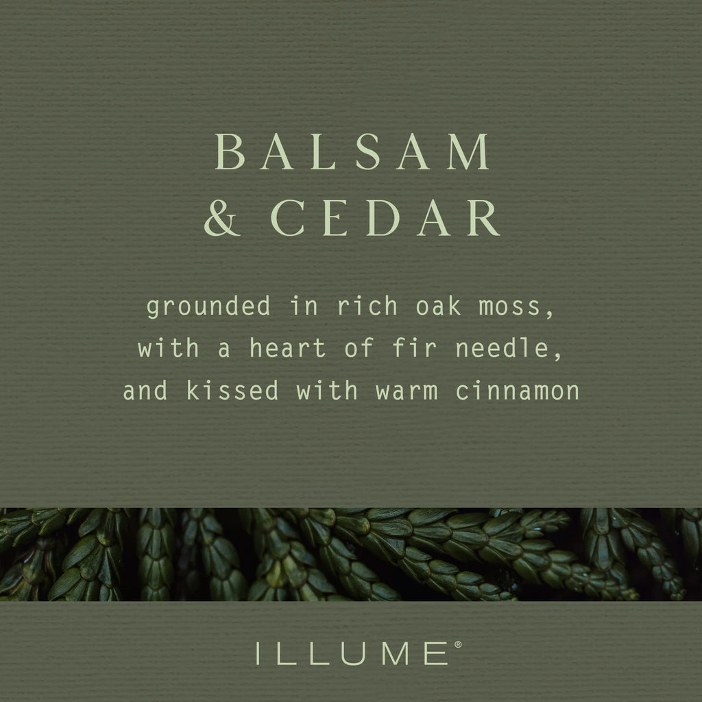 BALSAM & CEDAR LARGE BALTIC GLASS CANDLE