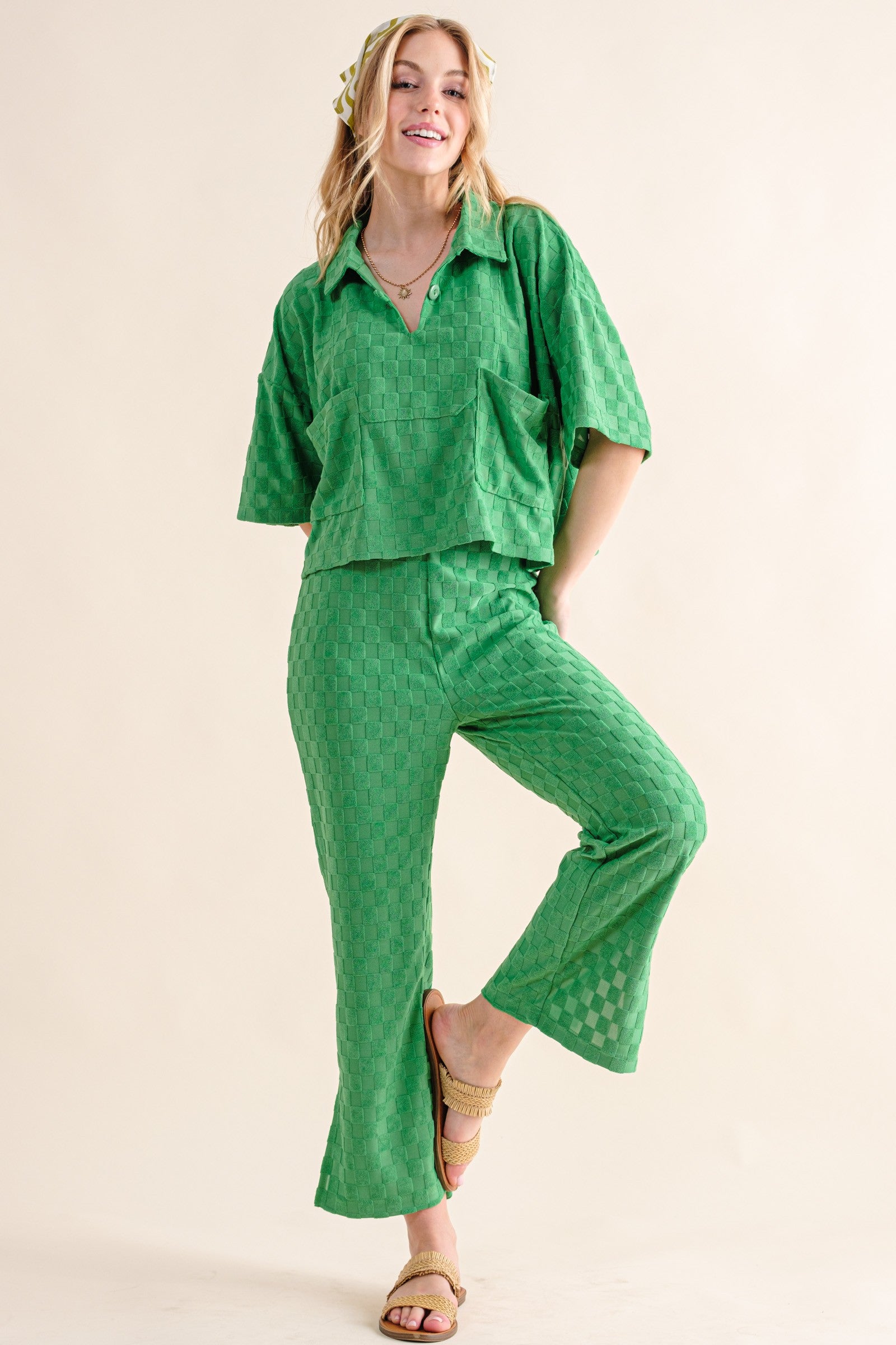 GREEN TWO PIECE SET