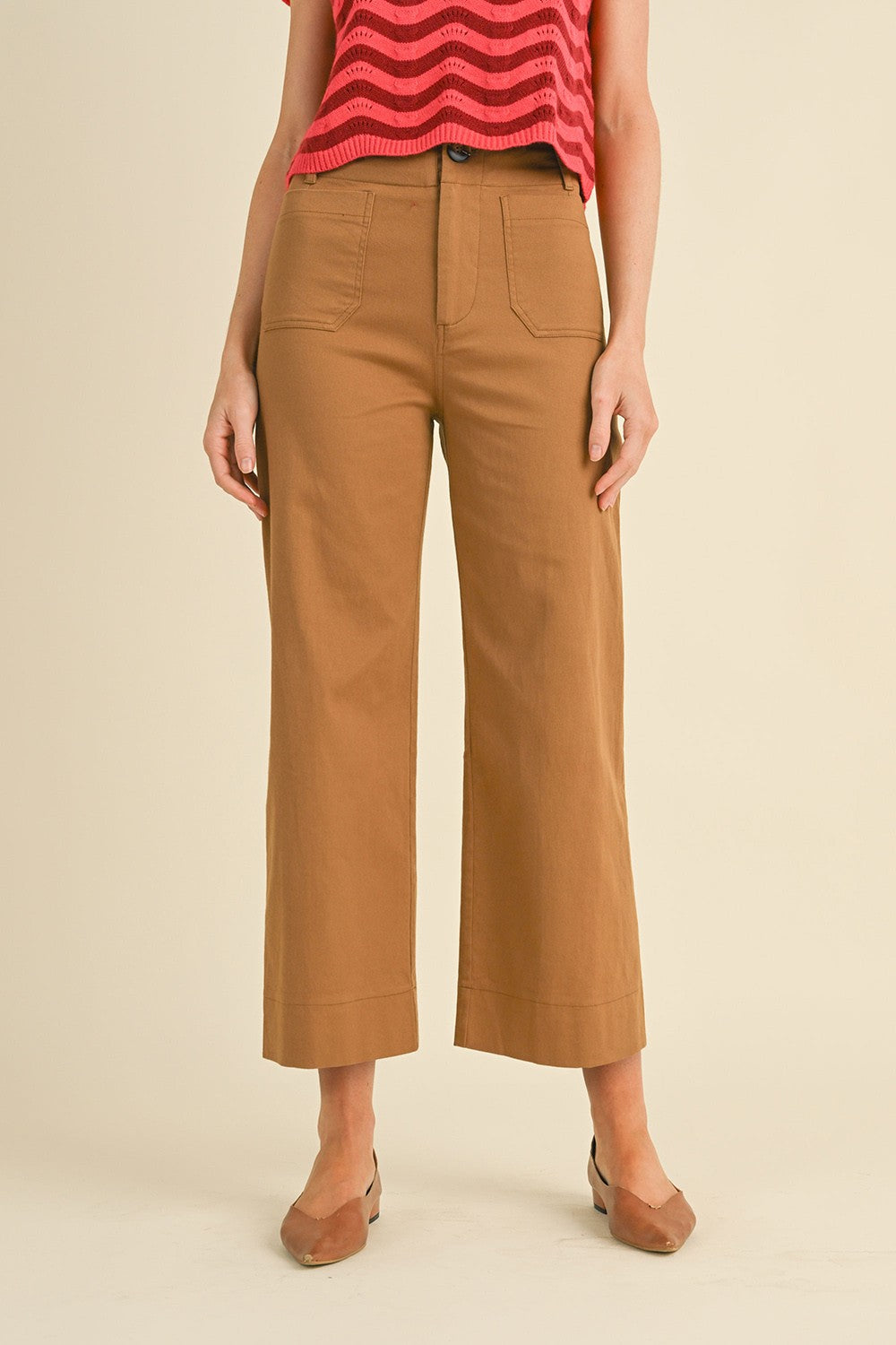 PATCH POCKET PANTS HAZELNUT