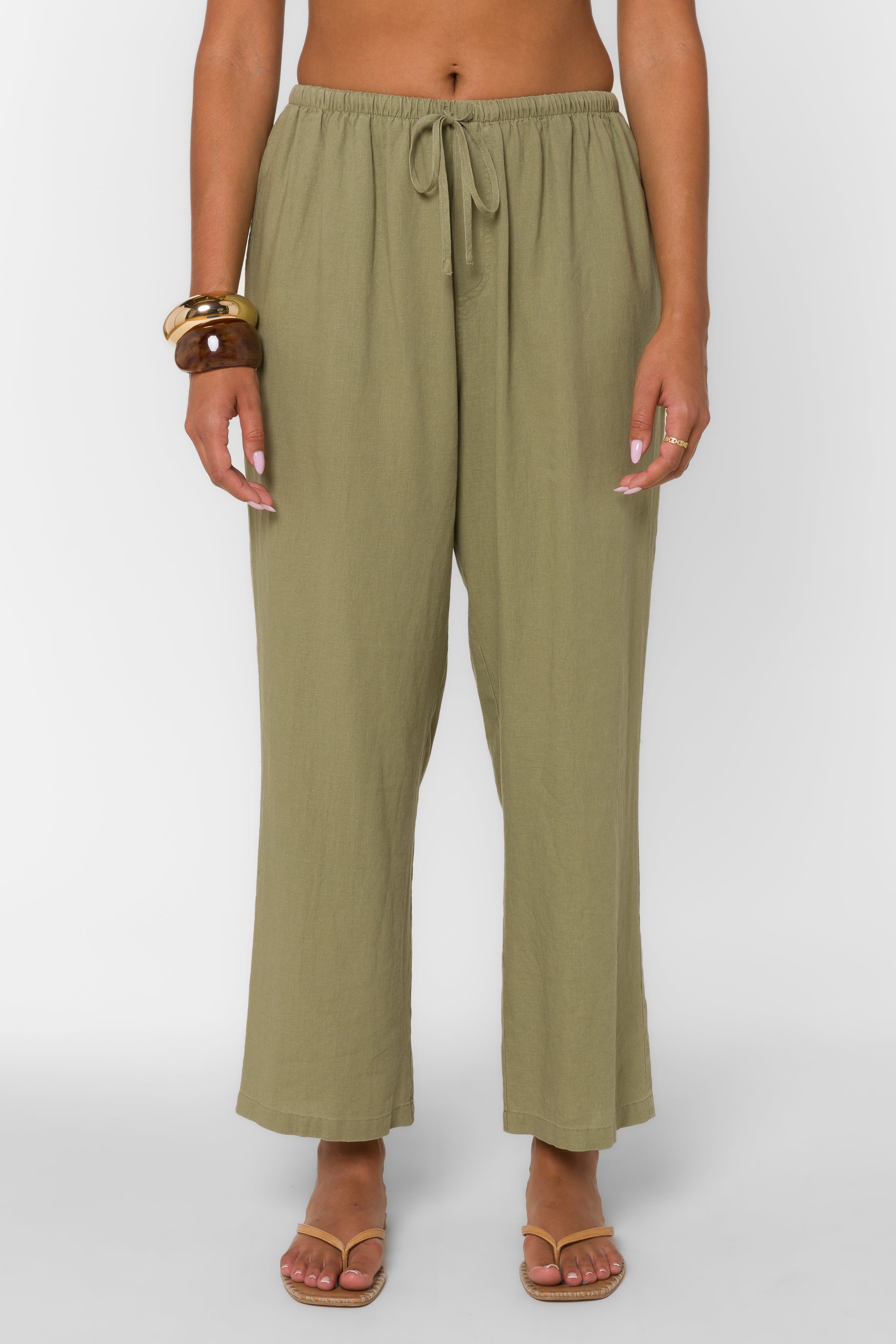 HENSLEY OLIVE PULL ON PANT