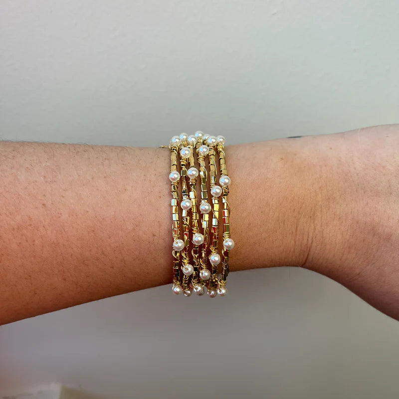 SAHIRA BLAKE PEARL WRAP BRACELET